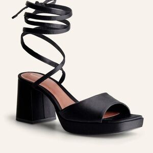 Reformation Magda Ankle Tie Platform Heels Size 10.5